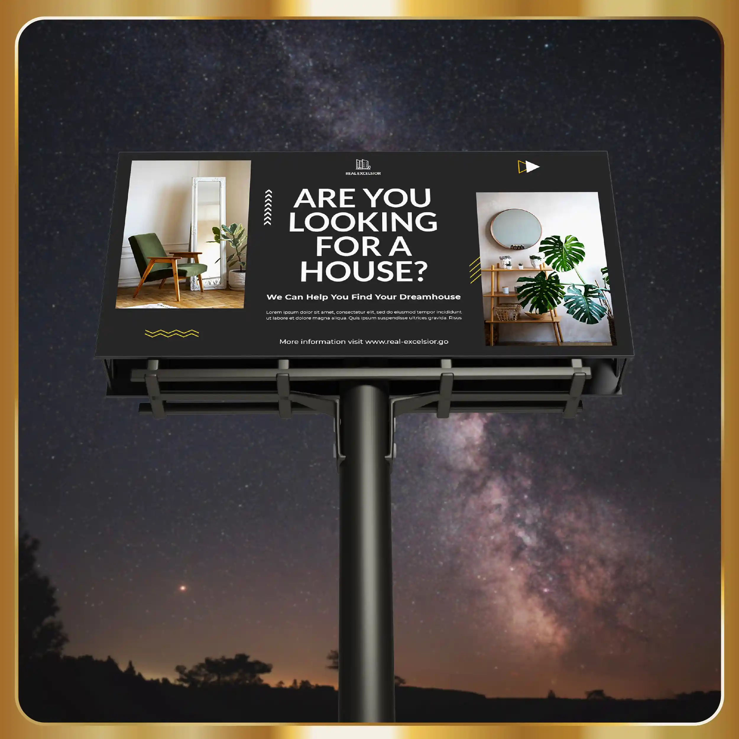 Real estate billboard template psd.